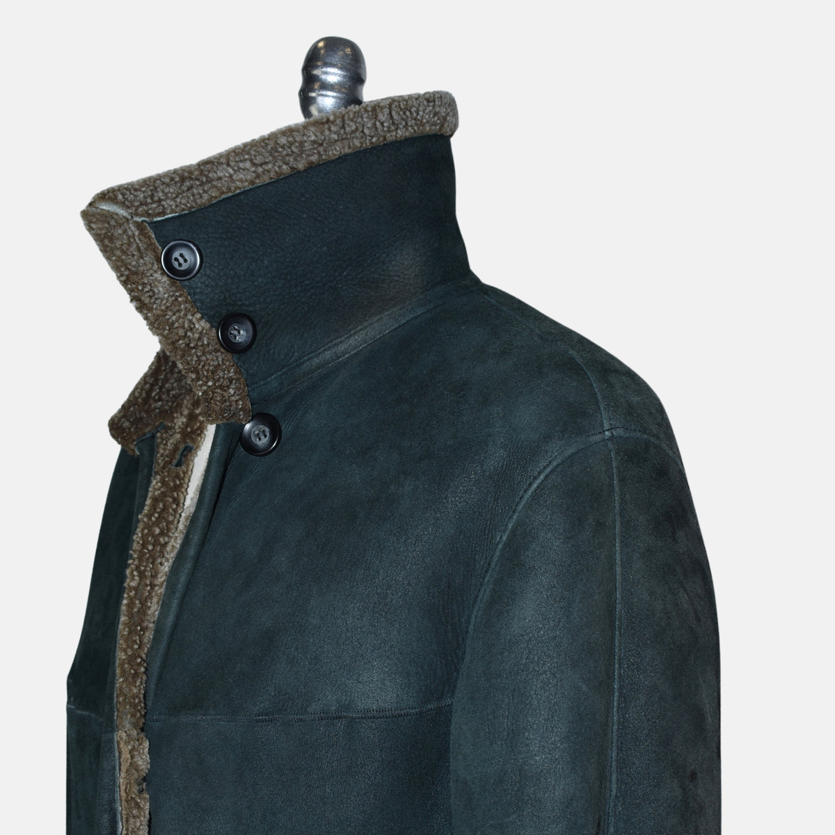 Gray Shearling Coat made of Lambskin (EU 48)