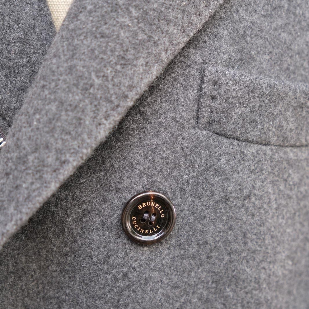 Grey Cashmere Pea Coat (EU 52)