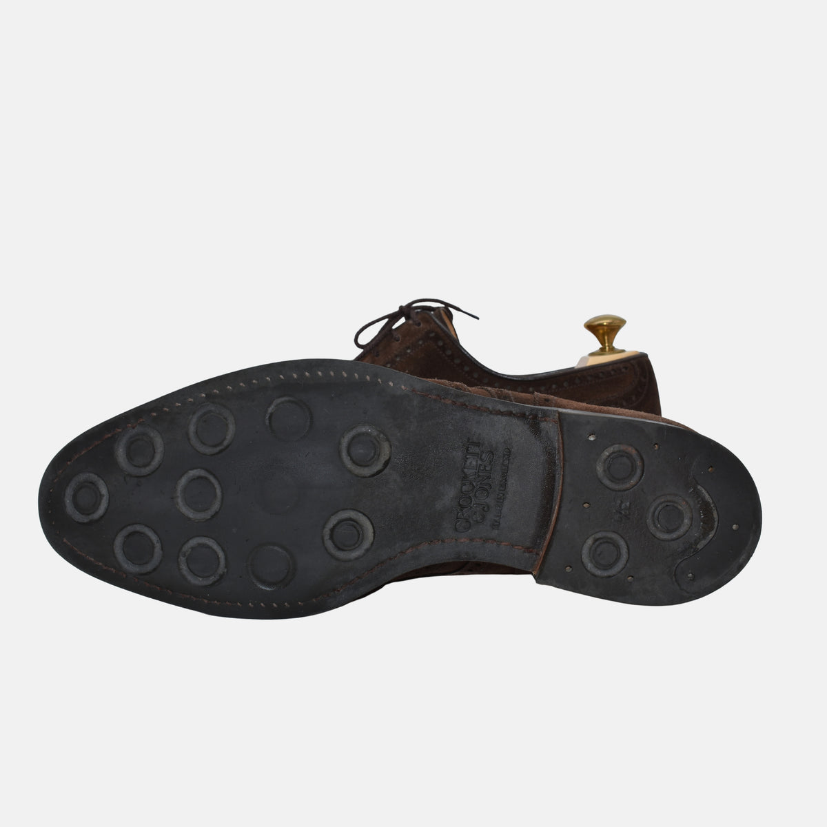 Dark Brown Budapester Shoes made of Suede (EU 42)