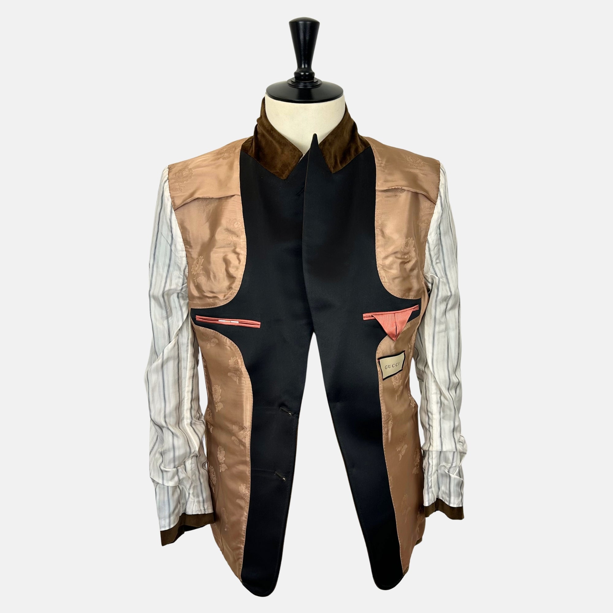 Mocha Velvet Blazer made of Cotton (EU 48)