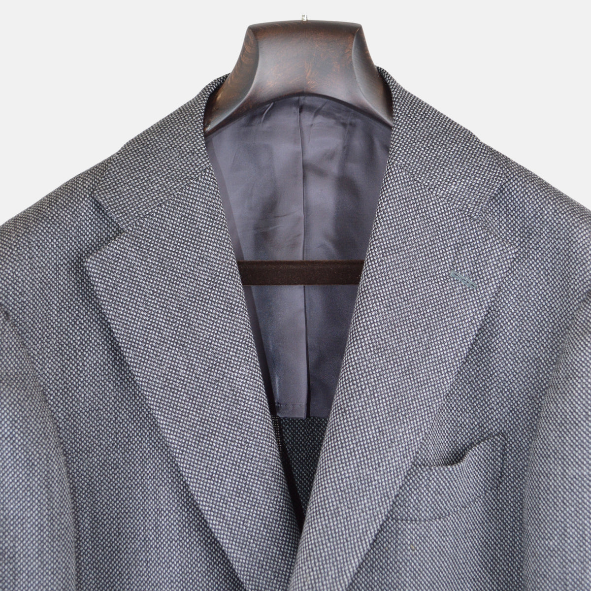 Charcoal Patterned Wool Blazer