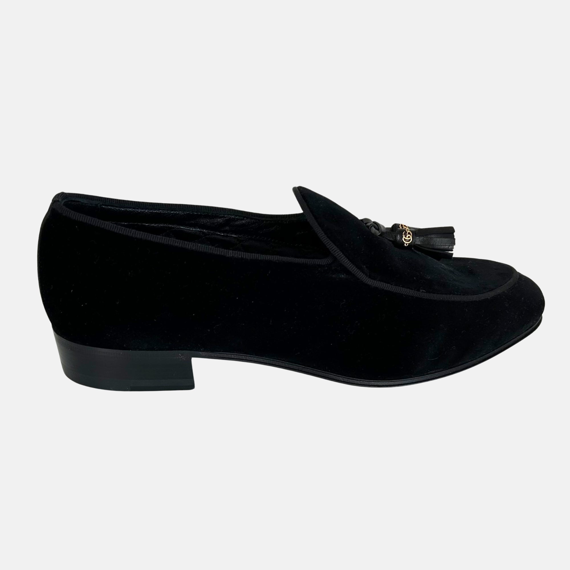 Black Tassel Loafer made of Velvet (EU 41)
