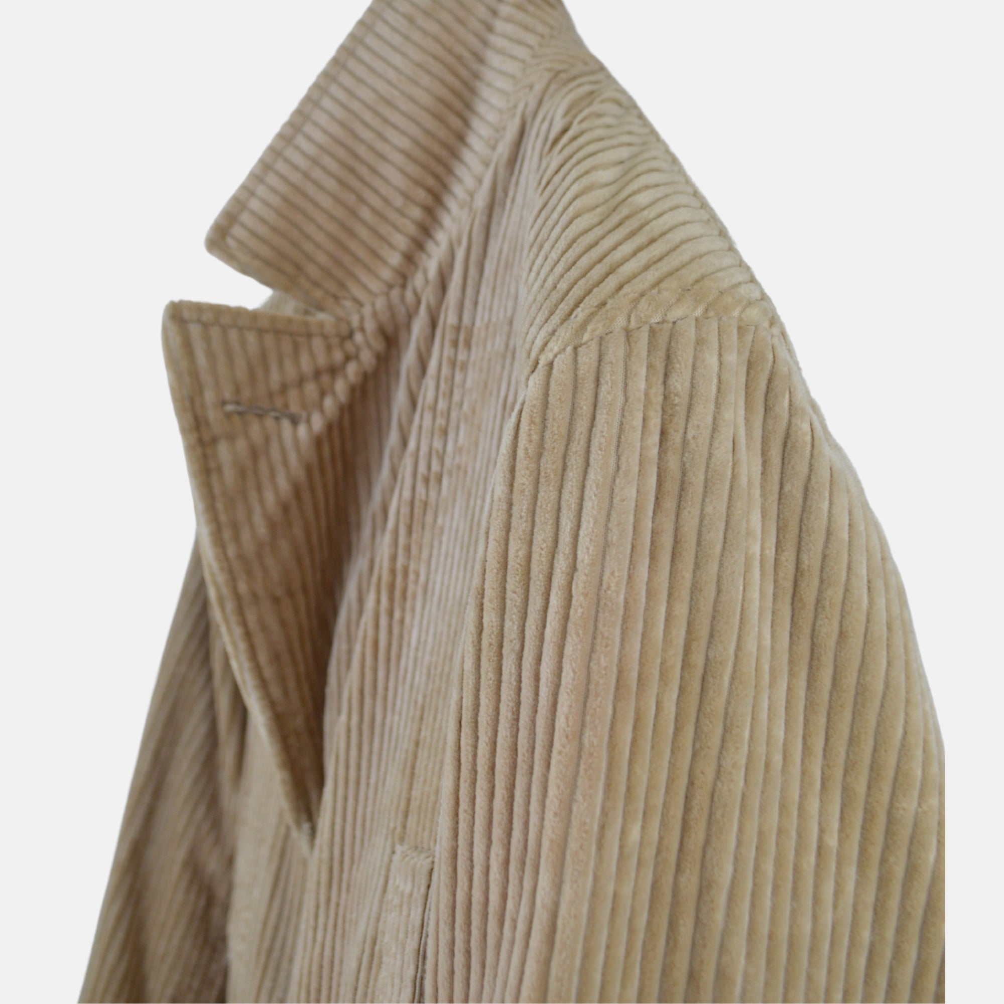 Beige Corduroy Coat made of Cotton (EU 50)