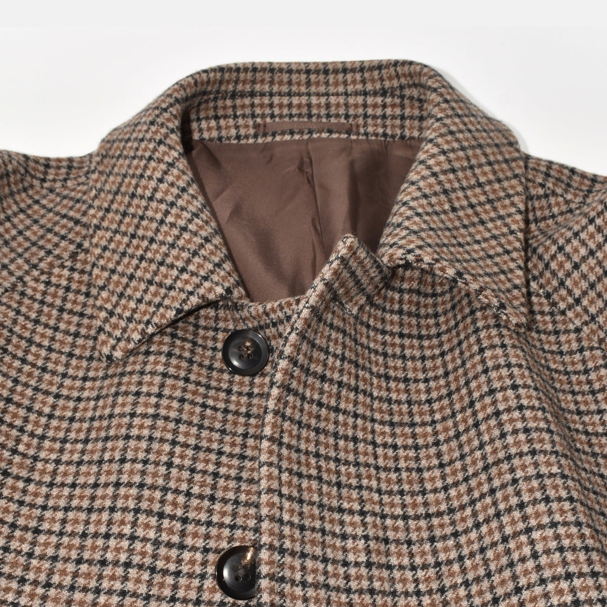 Multicoloured Checkered Coat made of Wool (EU 50)