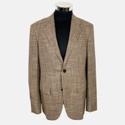 Brown Patterned Blazer made of Silk (EU 48)