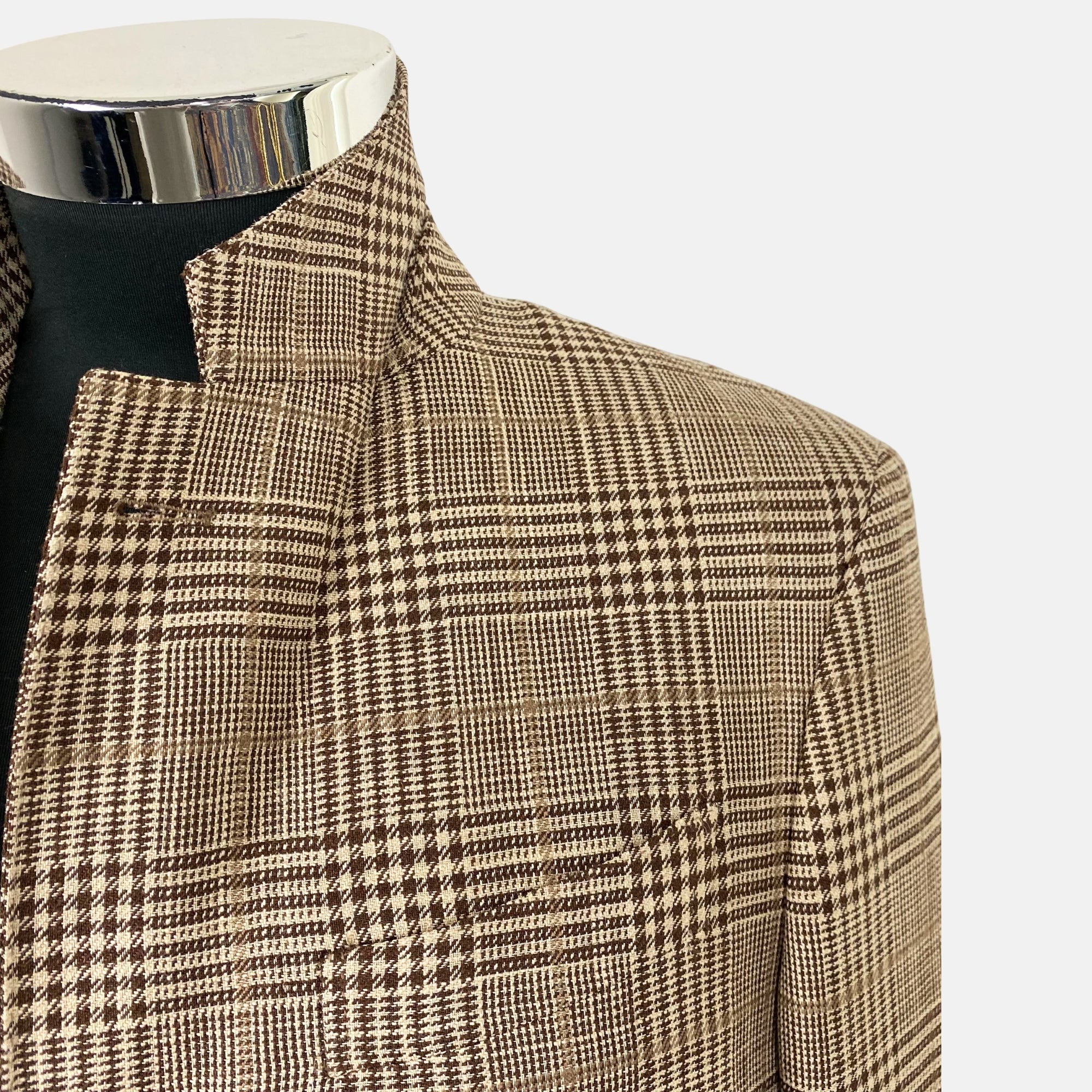 Brown Patterned Blazer made of Silk (EU 48)