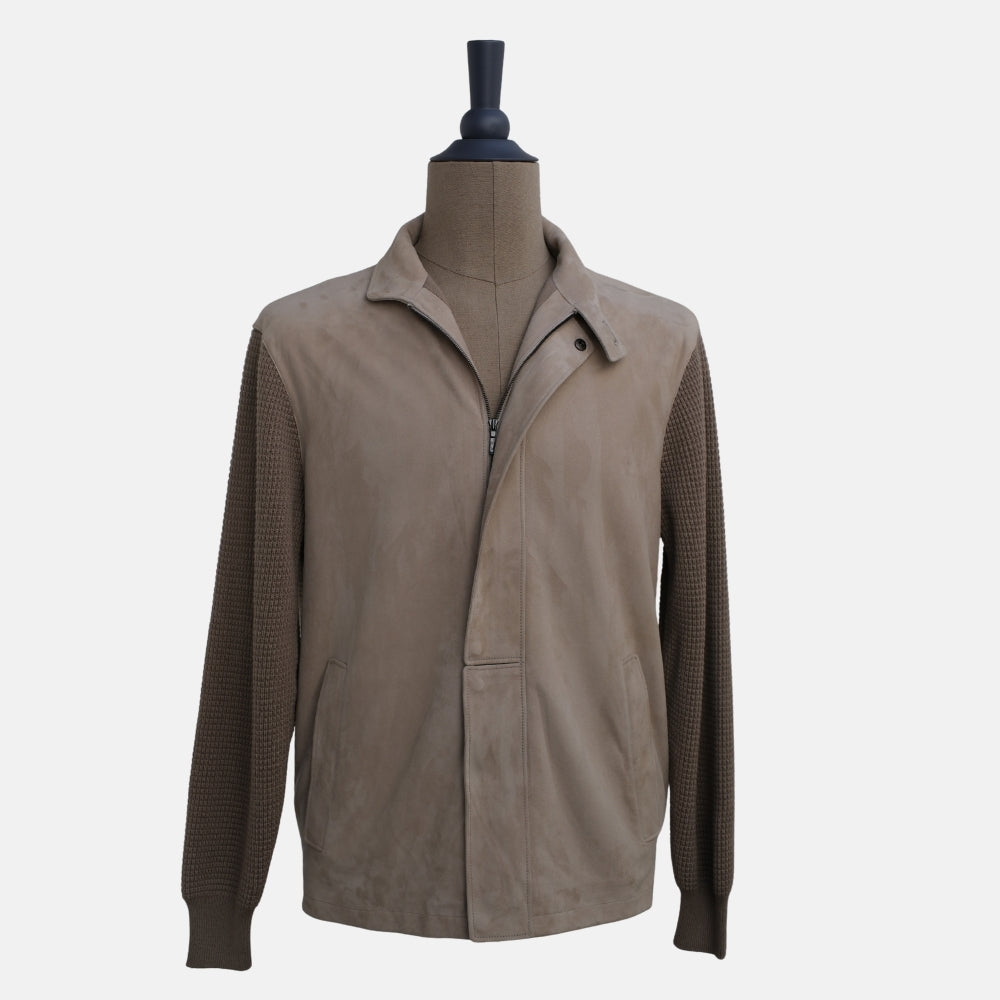 Beige/Brown Suede/Cashmere Jacket (EU 50)