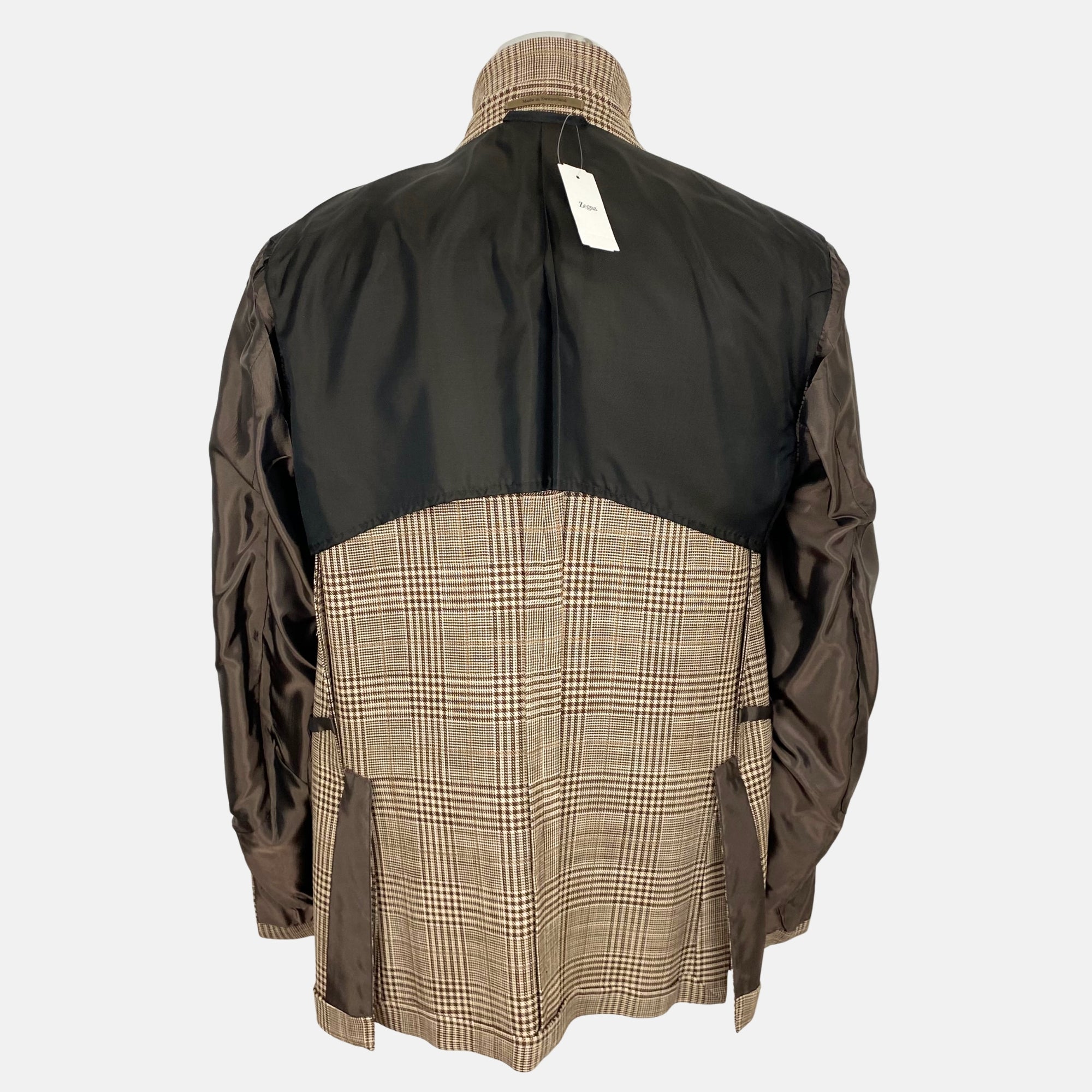 Brown Patterned Blazer made of Silk (EU 48)