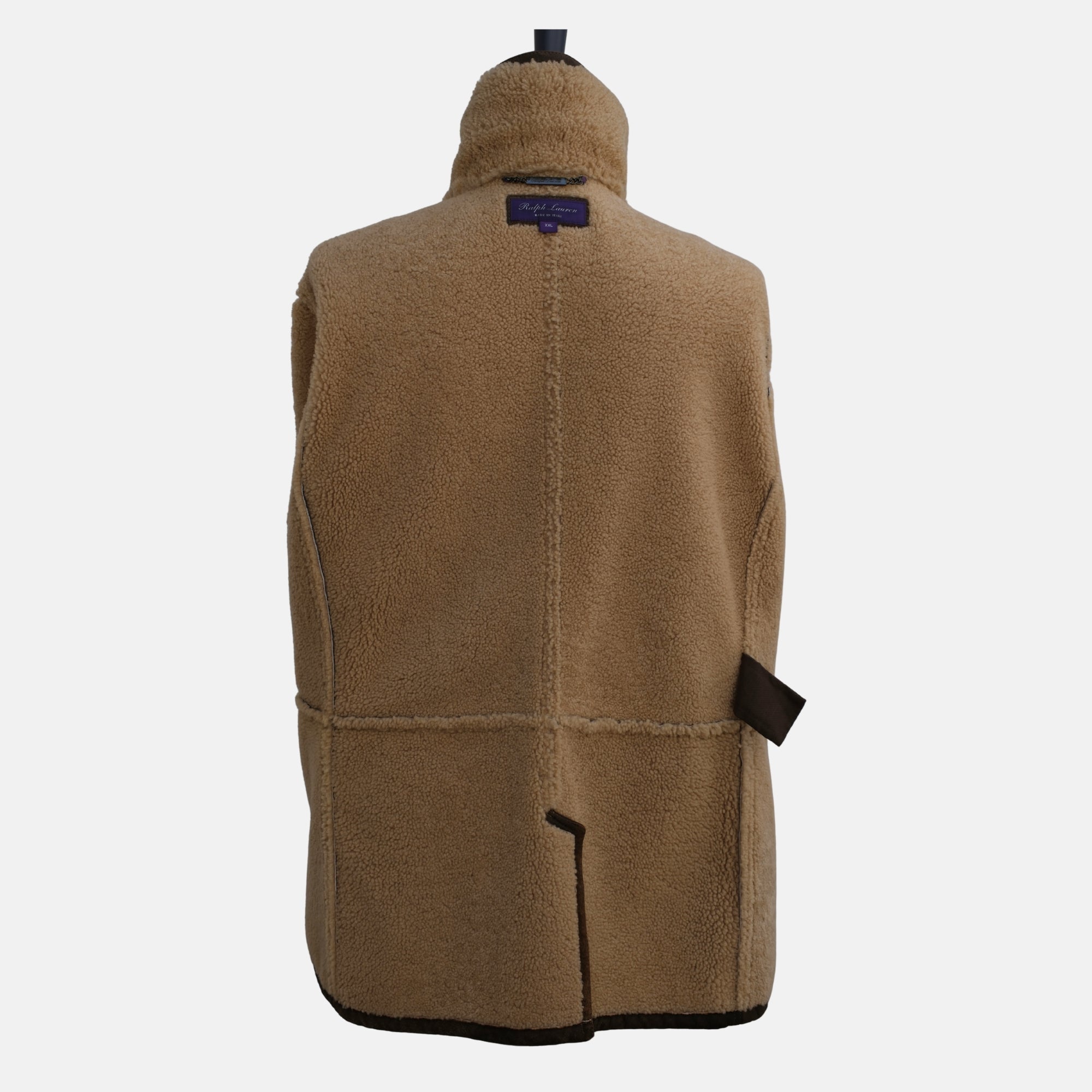 Brown Peacoat made of Shearling (2XL)
