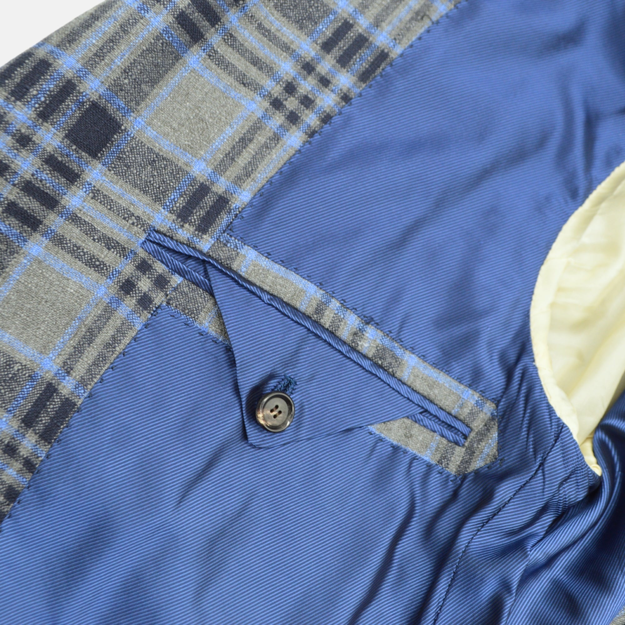 Grey/Blue Blazer made of Silk/Cashmere (EU 52)