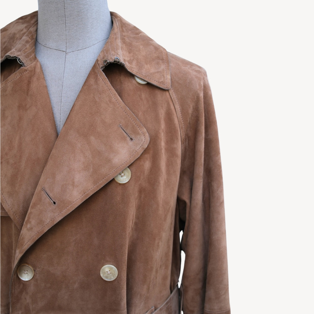 Brown Suede Trenchcoat (EU 52)
