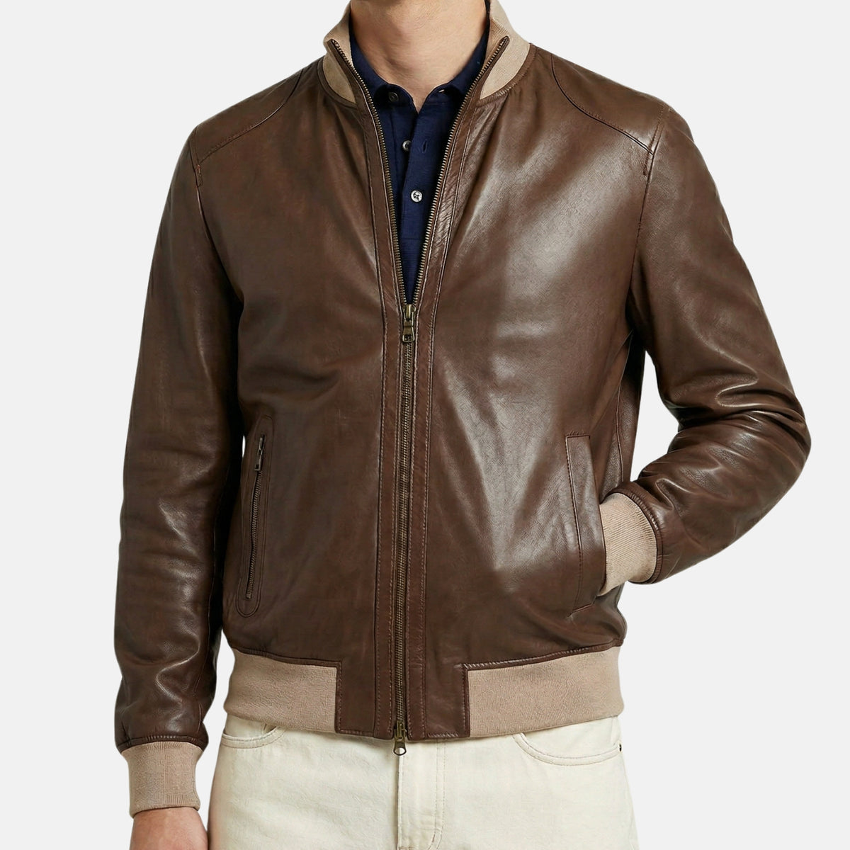 Brown Leather Jacket (S)