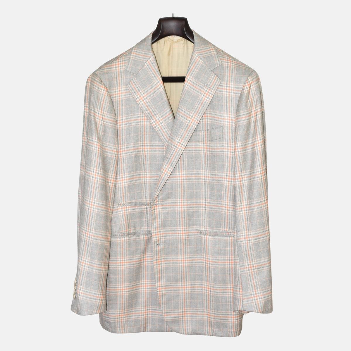 Grau/Orange Kaschmir-Blazer (EU 56)