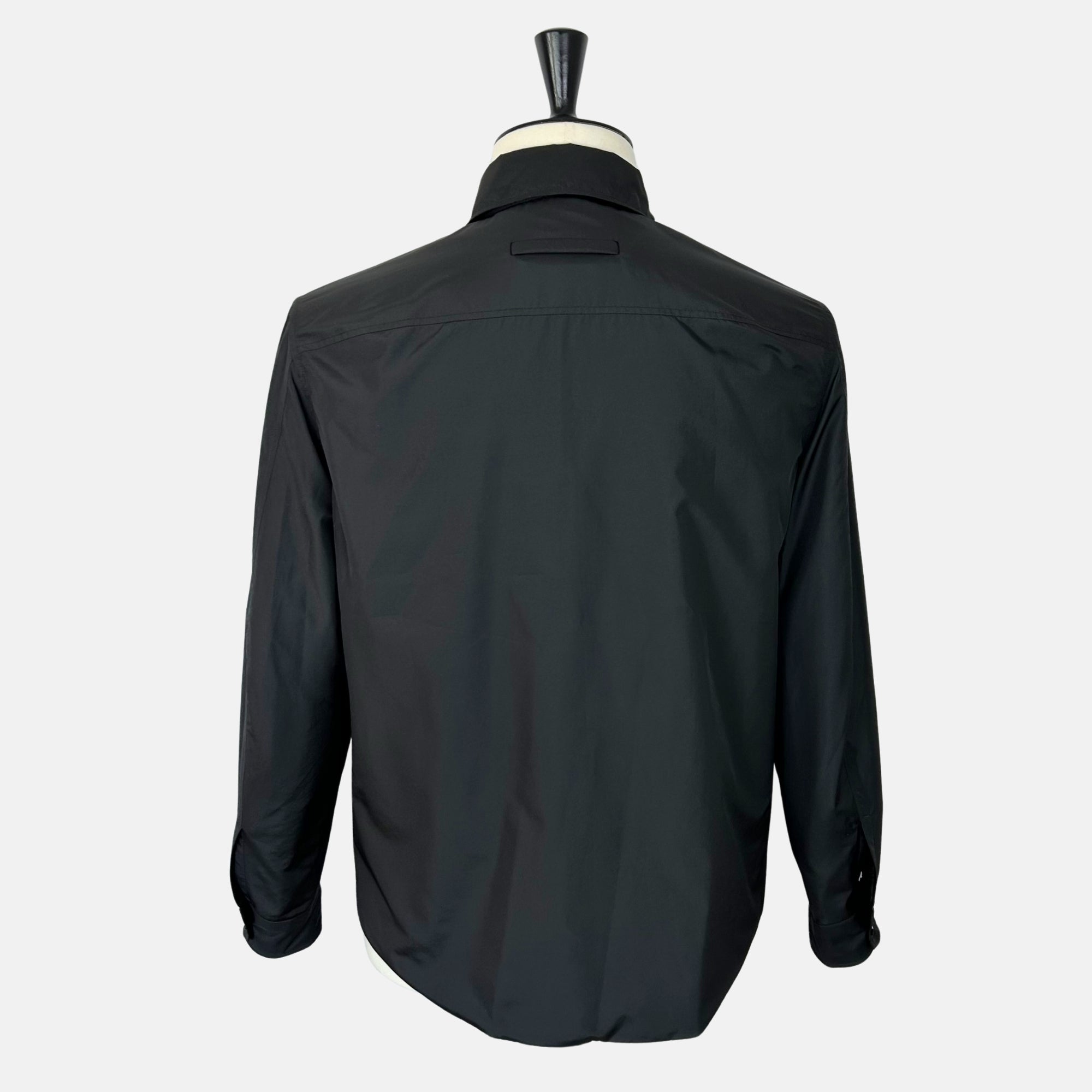 Black Shirt Jacket made of Wool/ Silk/Cashmere (EU 48)