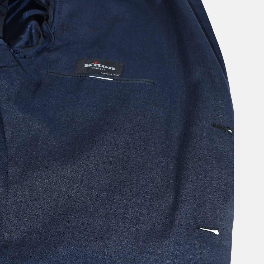 Navy Blue Silk/Linen Blazer