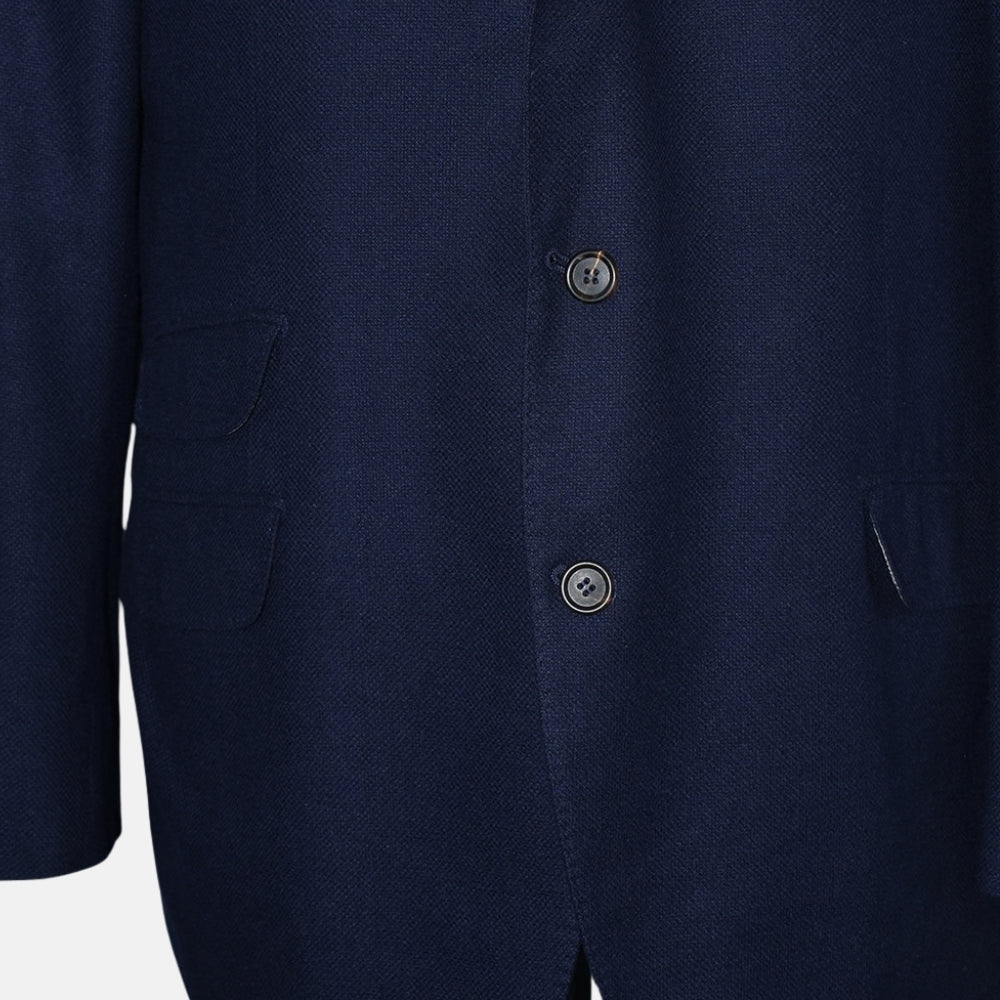 Navy Cashmere Silk Blazer