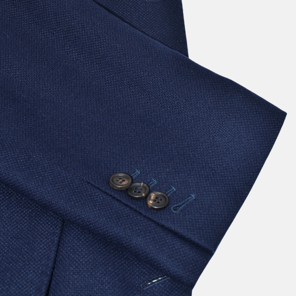 Navy Cashmere Silk Blazer