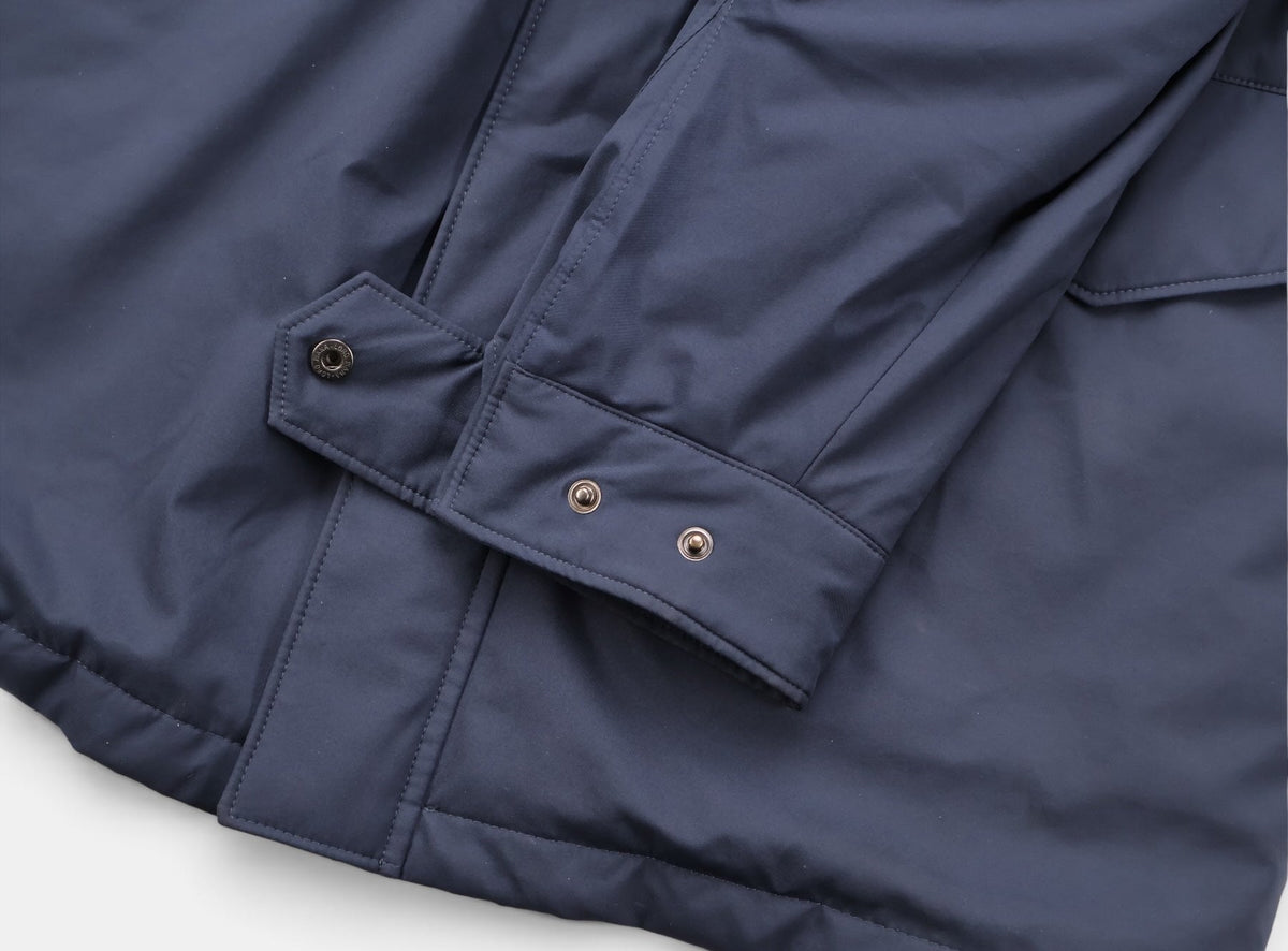 Navy Hooded Castarino Lined Coat