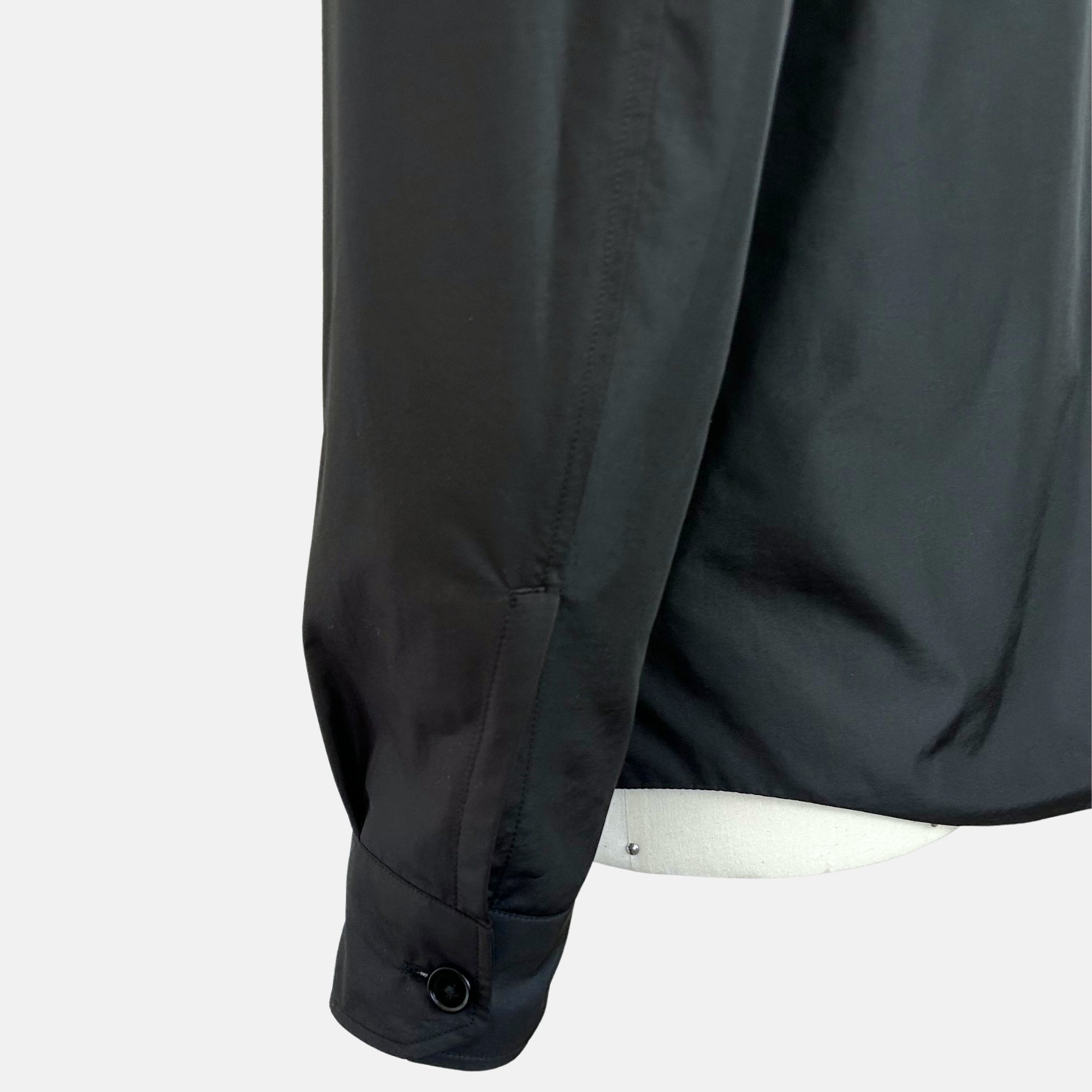 Black Shirt Jacket made of Wool/ Silk/Cashmere (EU 48)