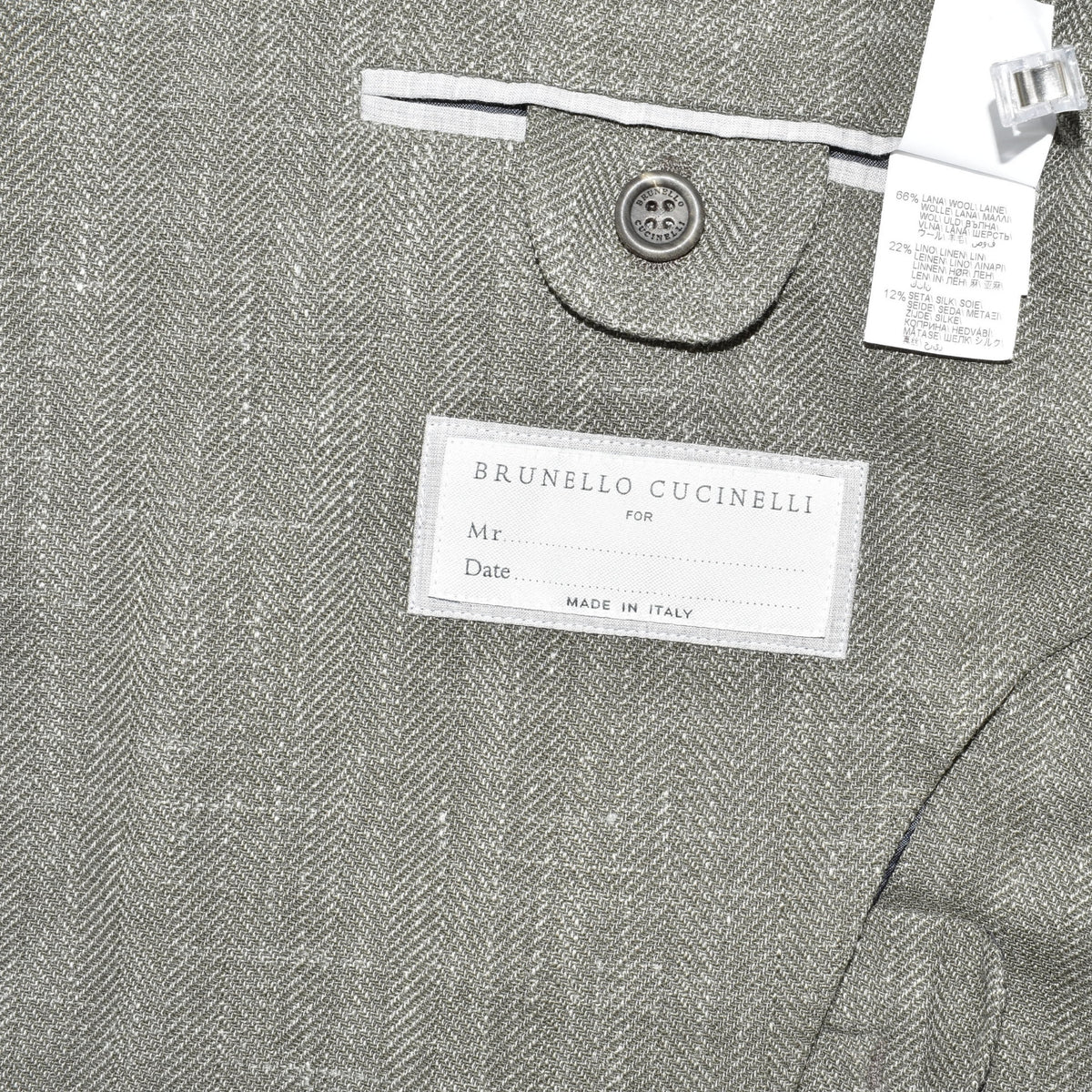 Green Blazer Wool/Linen/Silk (EU 50)