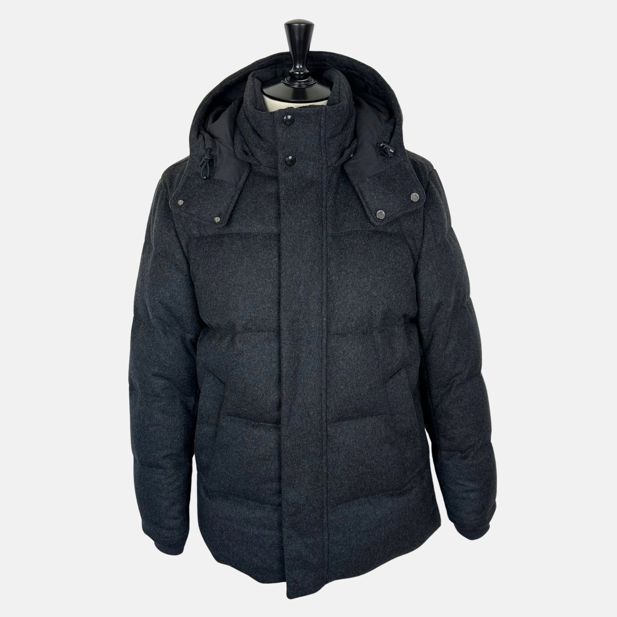 Charcoal  Down Jacket made of Wool/Nylon (M)
