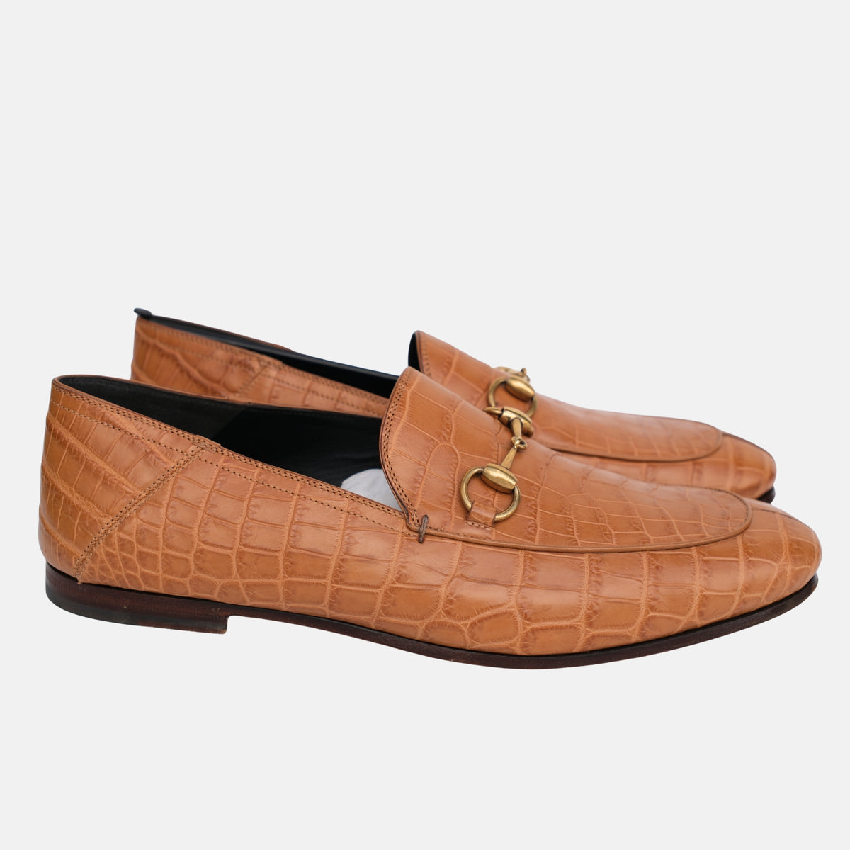 Braune Loafers aus Krokodilleder (EU 43.5)