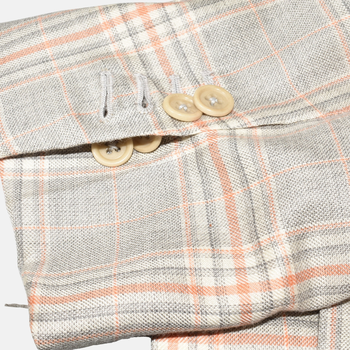 Grau/Orange Kaschmir-Blazer (EU 56)