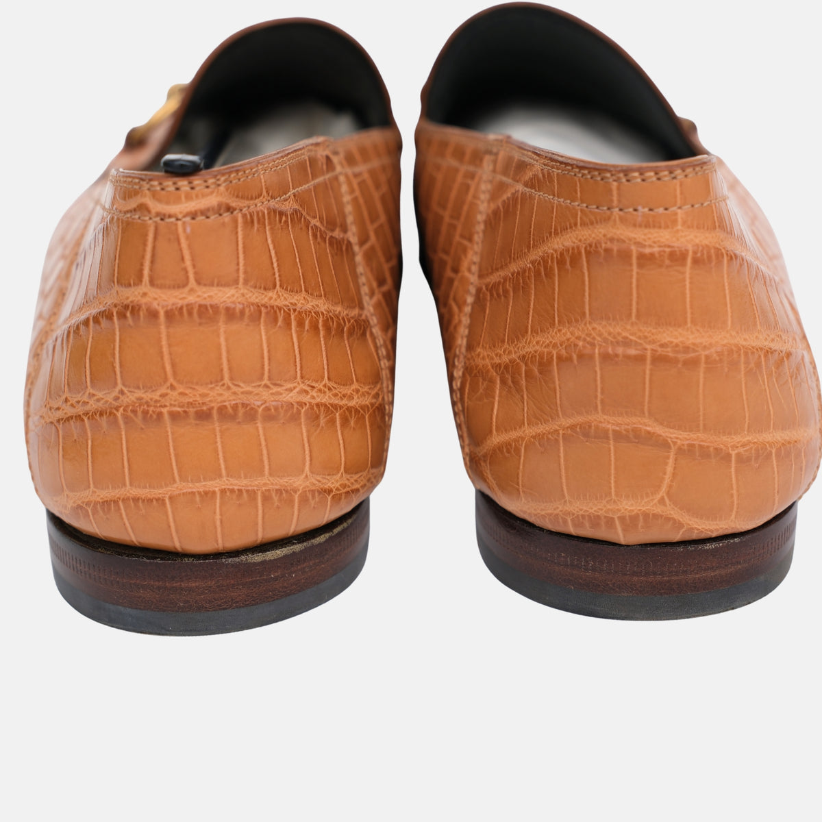 Braune Loafers aus Krokodilleder (EU 43.5)