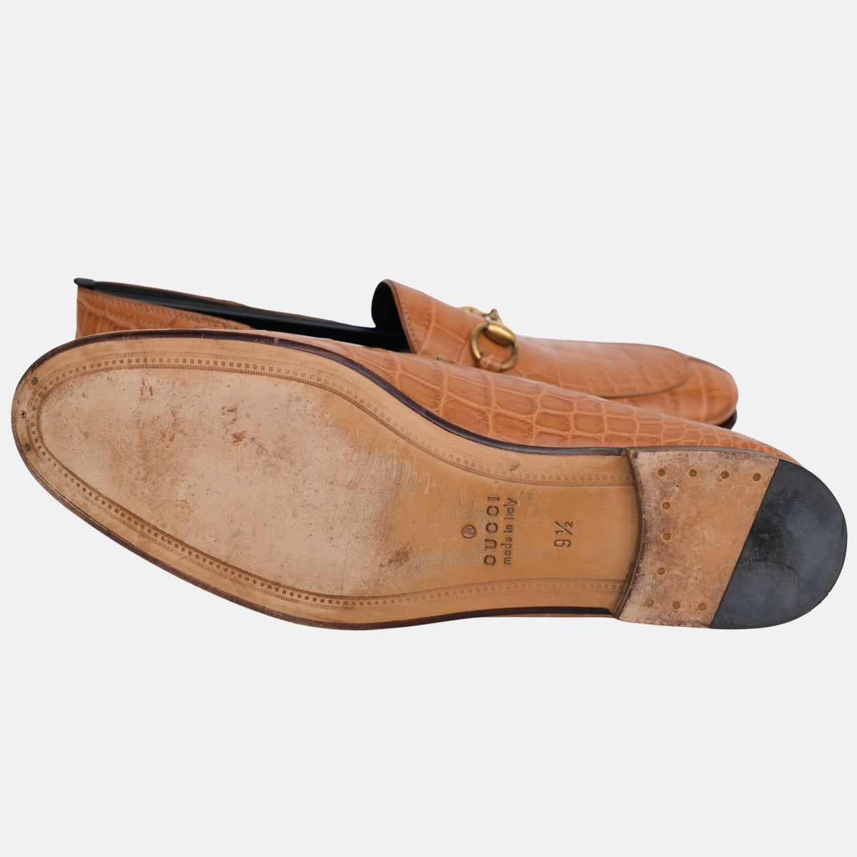 Braune Loafers aus Krokodilleder (EU 43.5)