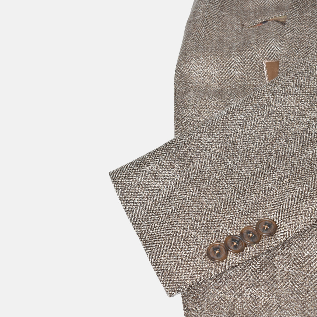 Beige Herringbone Blazer made of Wool/Silk (EU 50)
