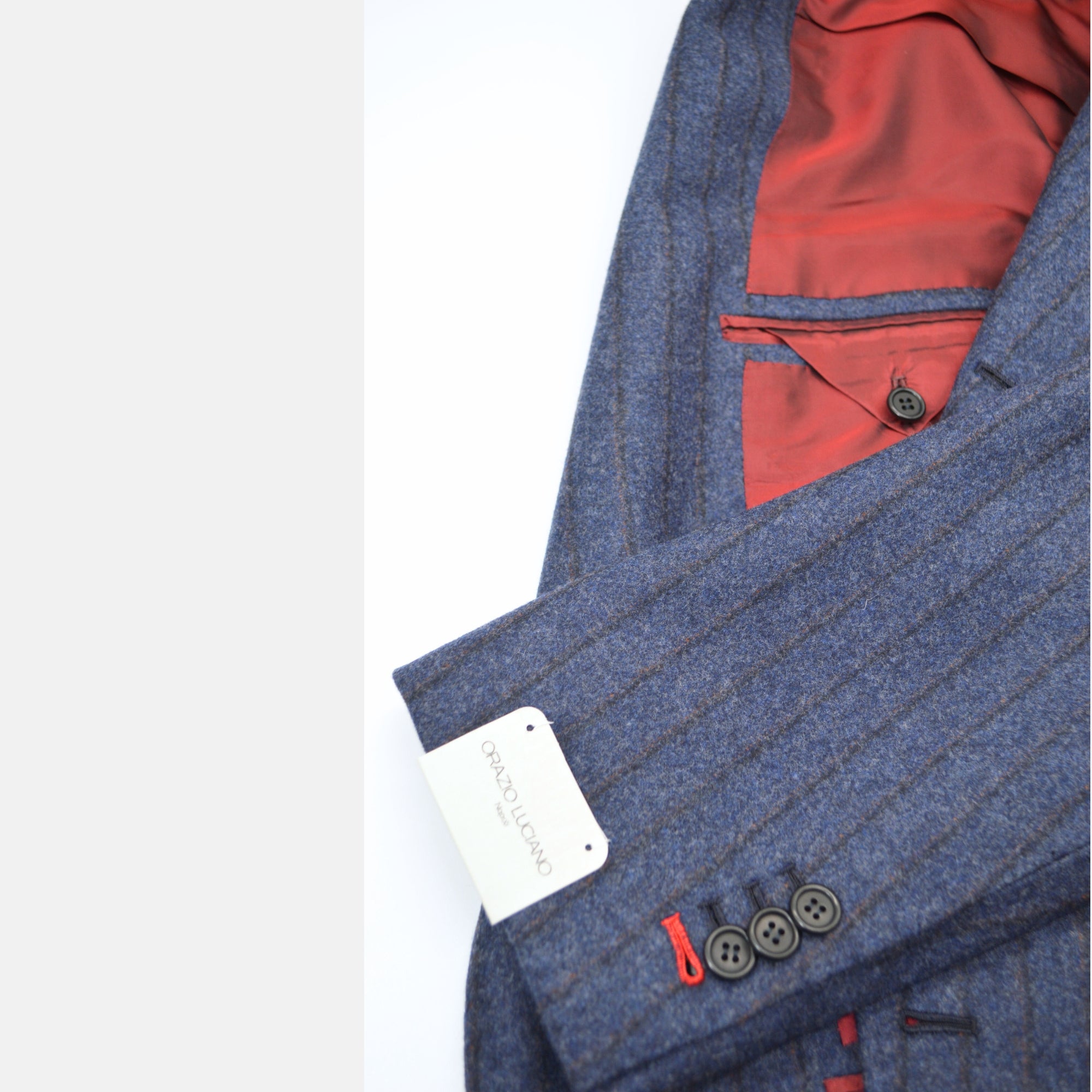 Blue Striped Suit made of Wool (EU 58)