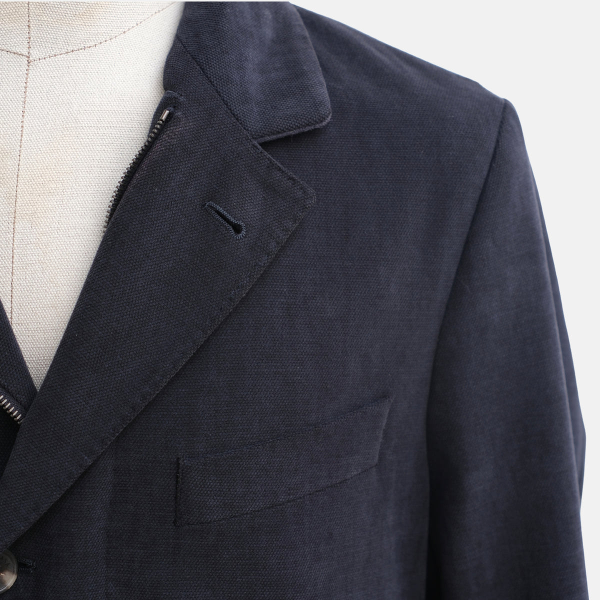 Blue Cotton "Martingala" Coat (M)