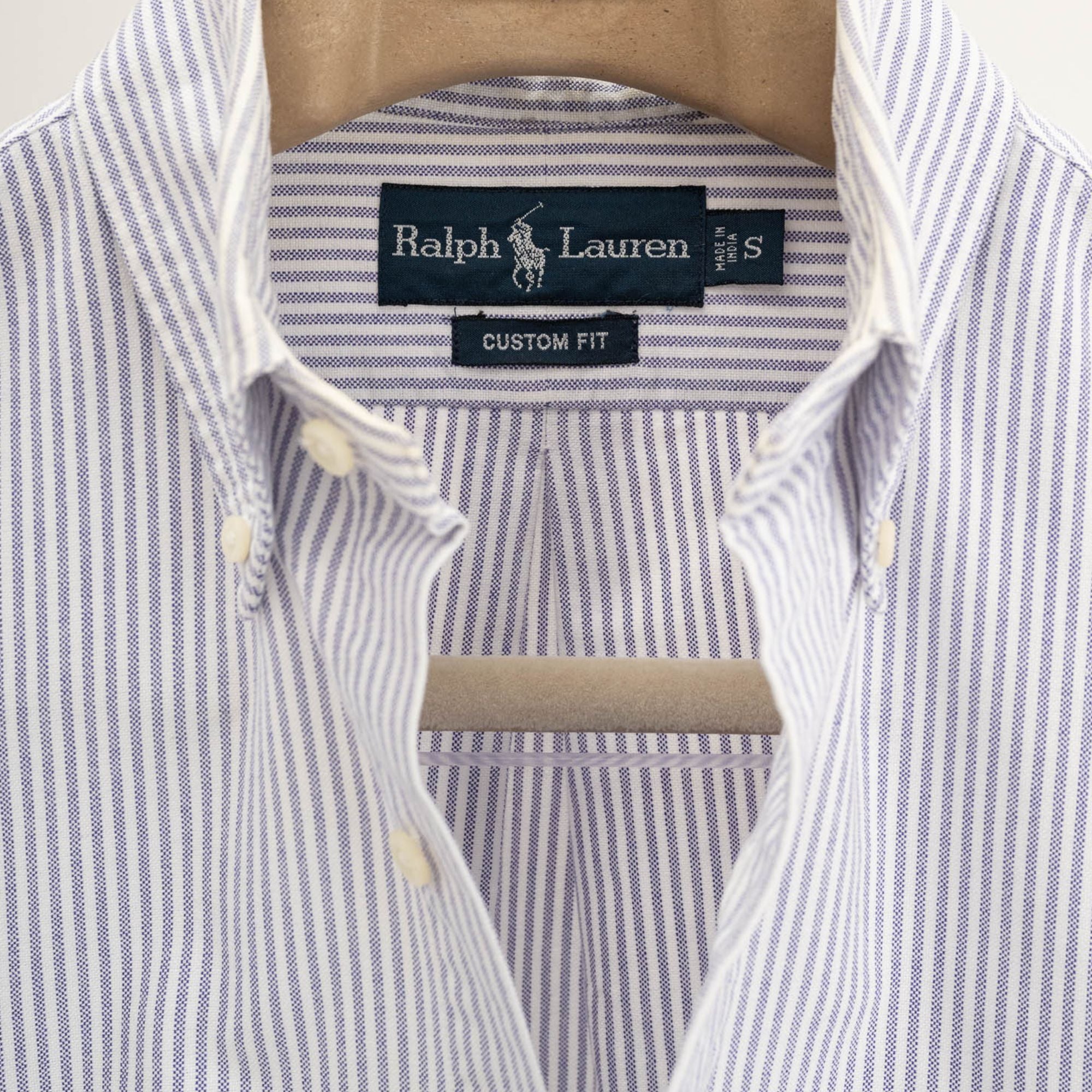 Blue/White Striped Cotton Shirt (S)