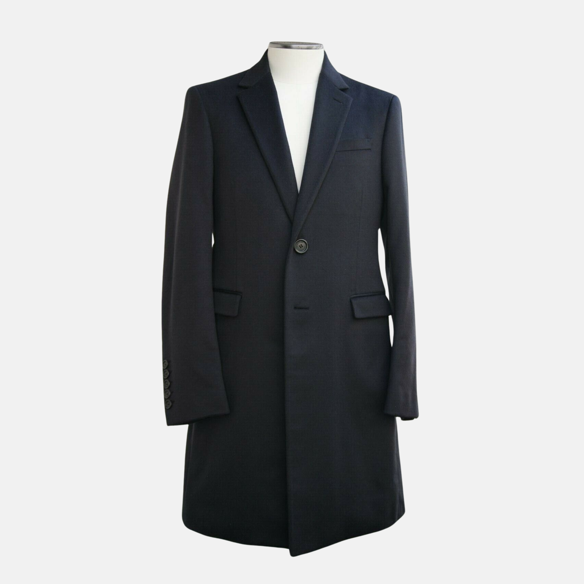 Navy Blue Cashmere Coat (EU 50)
