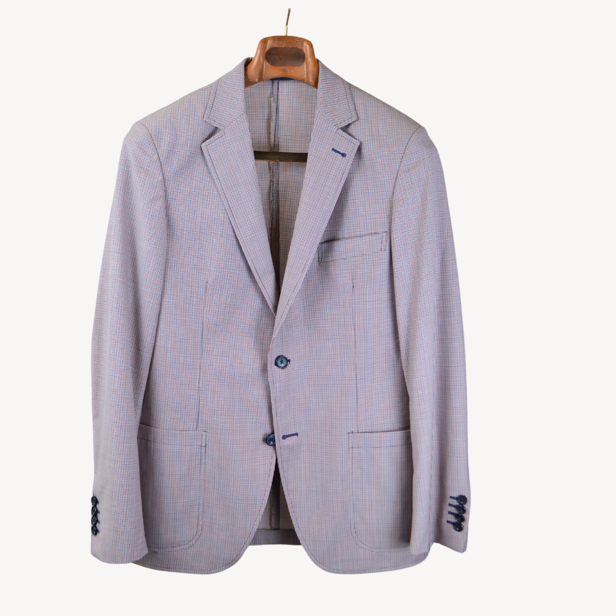 Blue/Red/White Checked Blazer (EU 48)