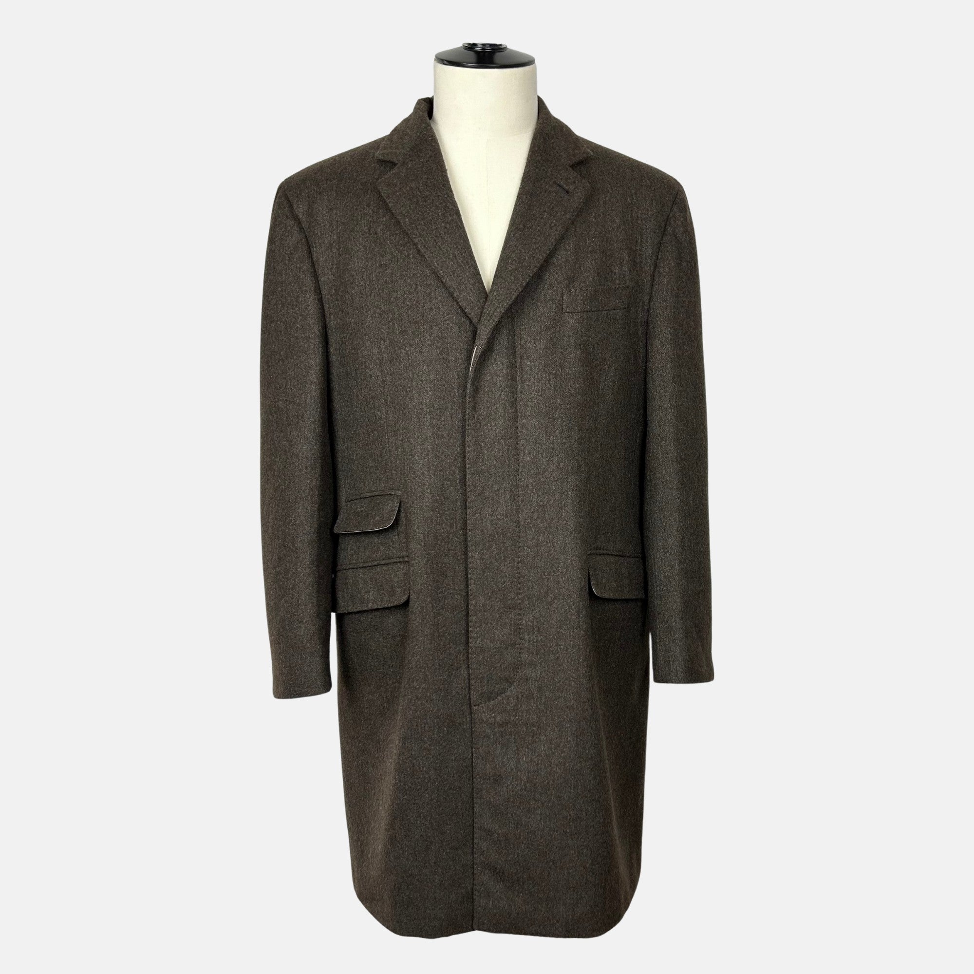 Brown Melange Coat made of Cashmere/Silk (EU 56)