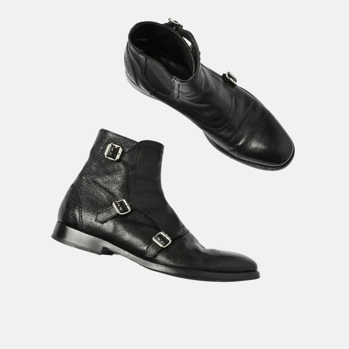 Schwarze Lederstiefel (EU 42.5)