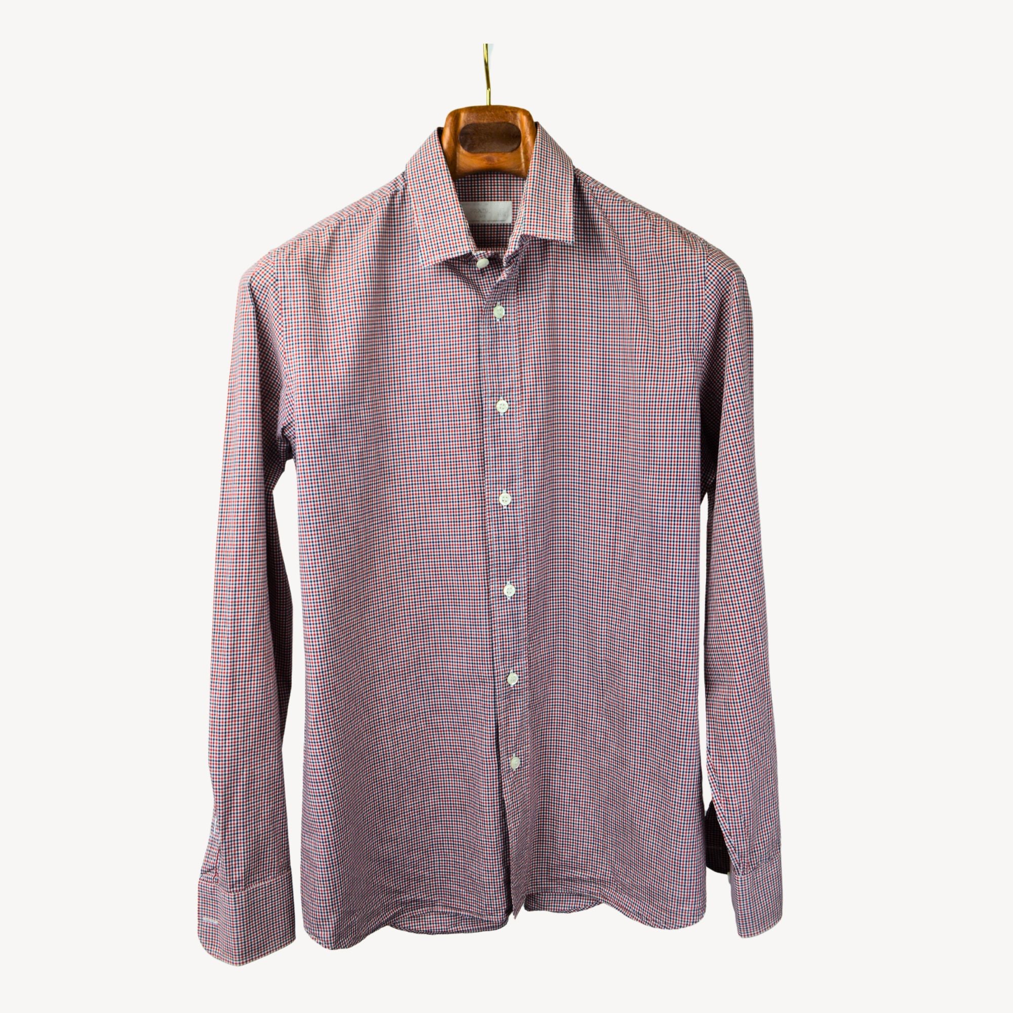 Blue/Red Checked Cotton Shirt (EU 48)
