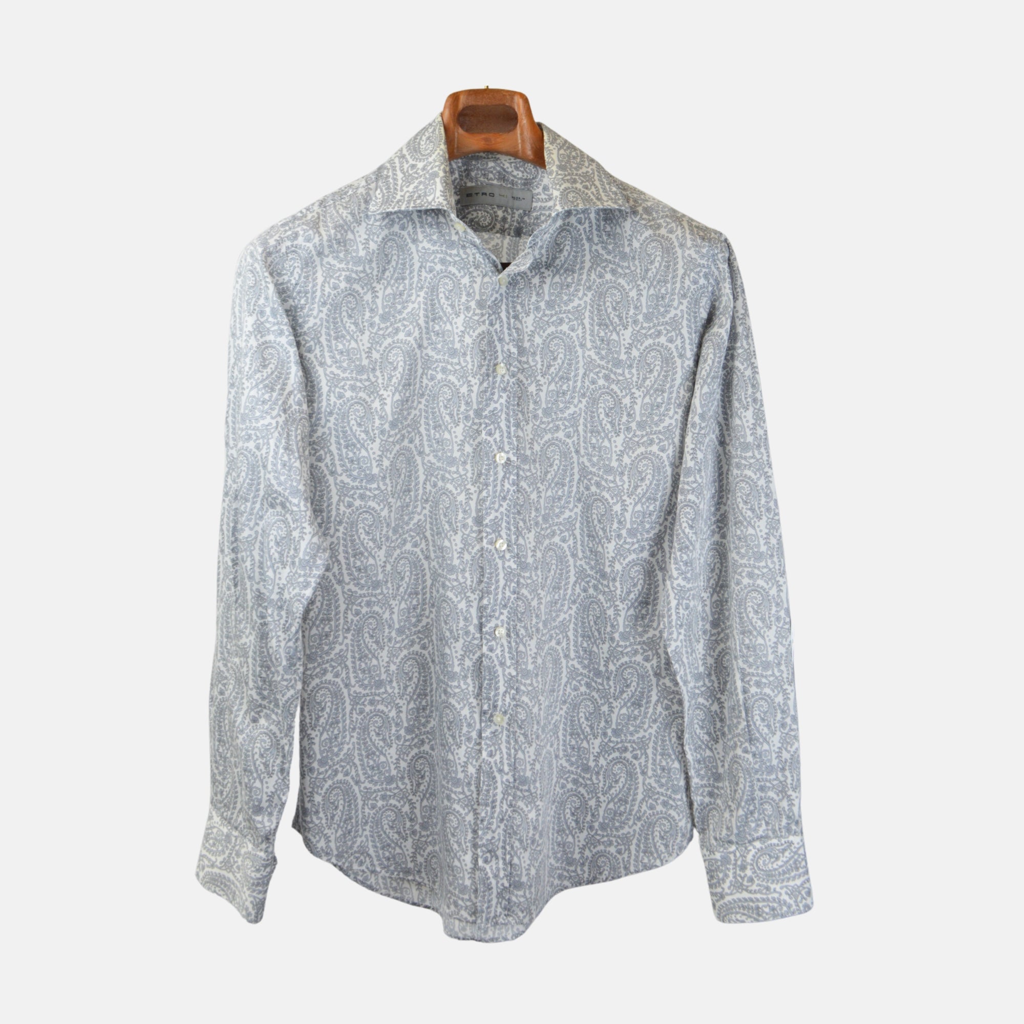 White/Grey Shirt made of Cotton (EU 42)