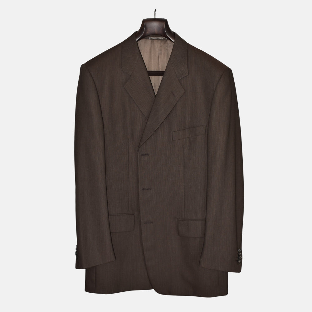 Brown Striped Suit made of Virgin Wool (EU 50)