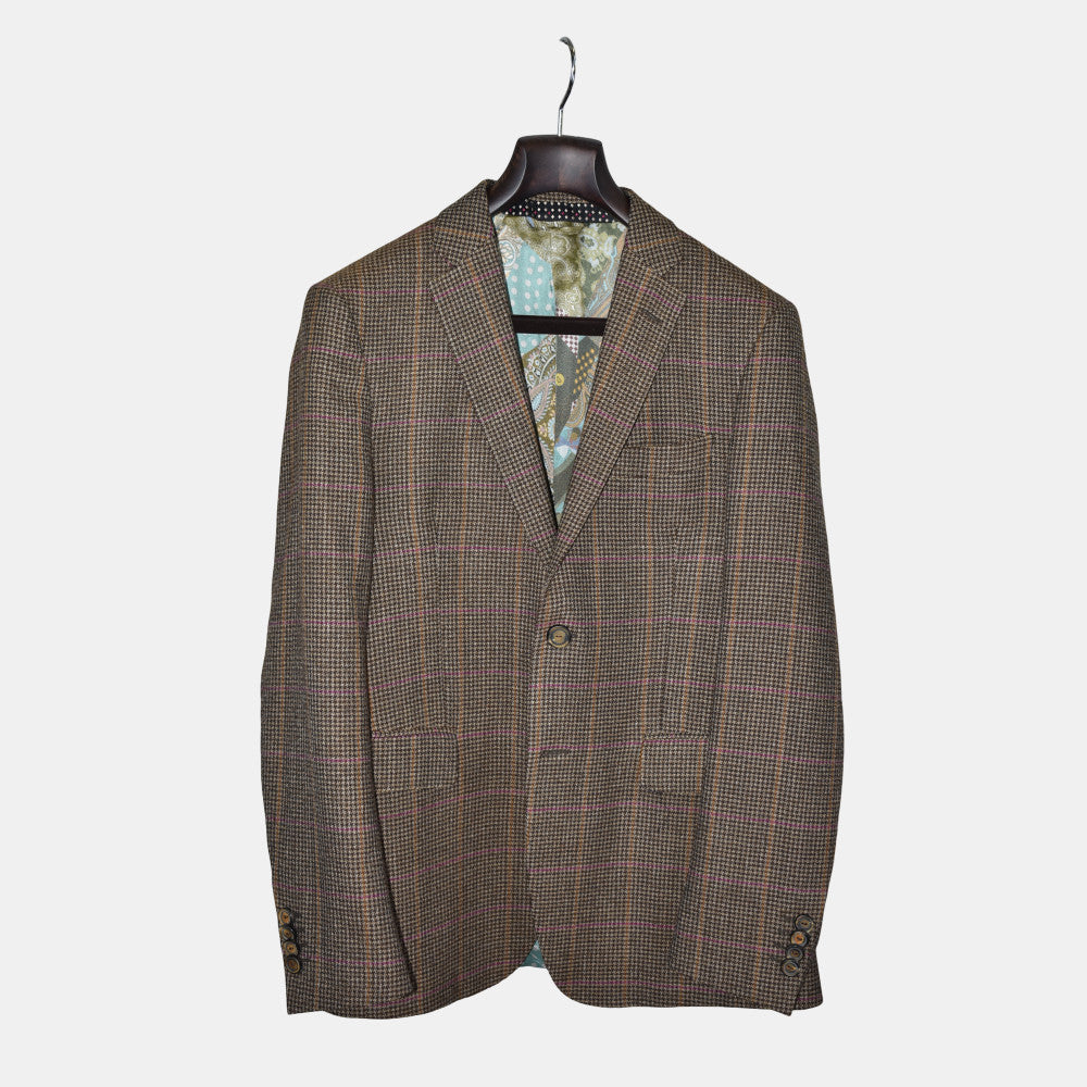 Multicoloured Checkered Blazer made of Wool ( EU 48)