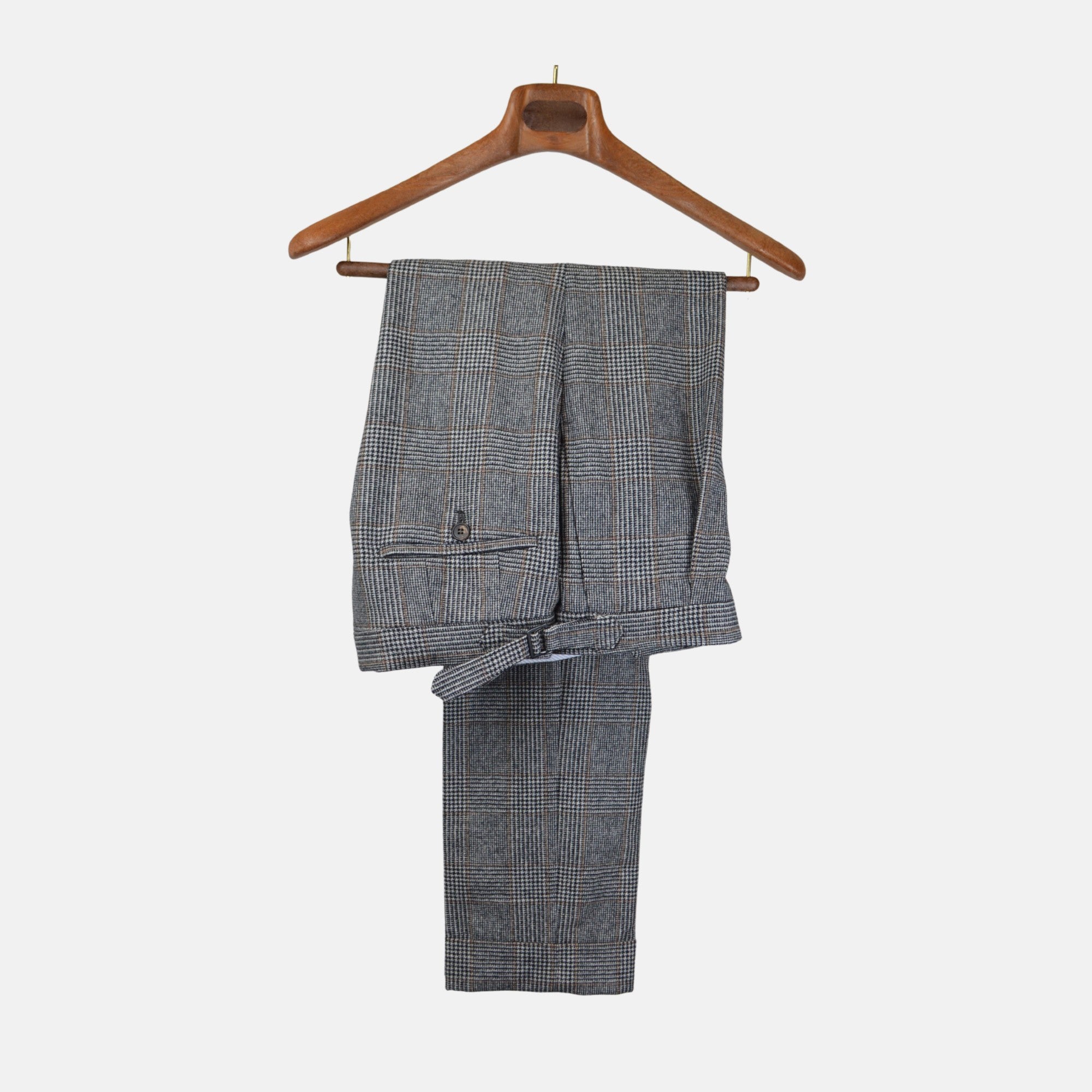 Multicolored Checked Trousers made of Wool (EU 50)