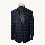 Navy Pattnerned Blazer made of Camel Hair (EU 50)