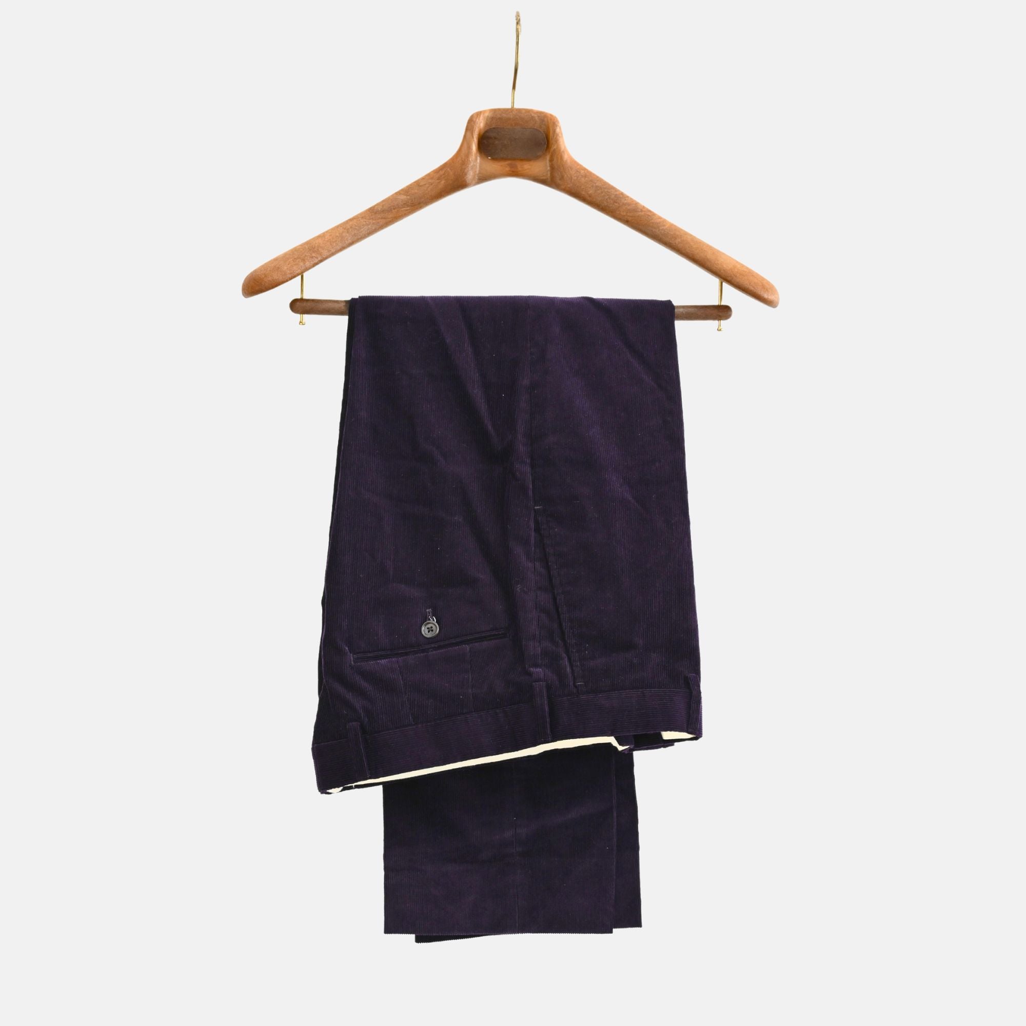 Purple Corduroy Pants made of Cotton (W32)