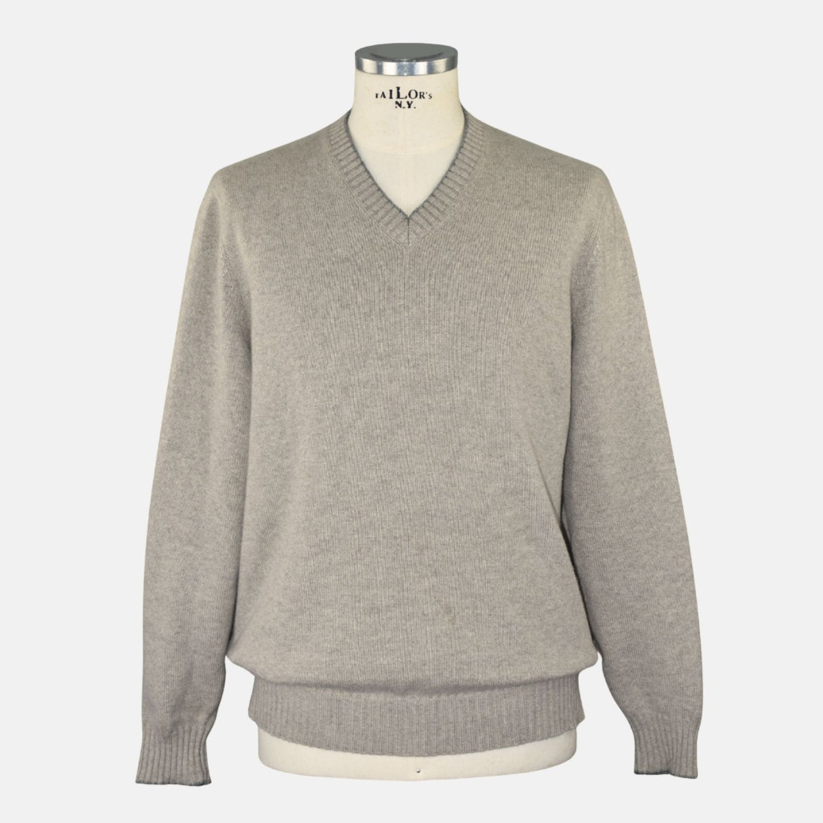 Beige V Neck Sweater Cashmere
