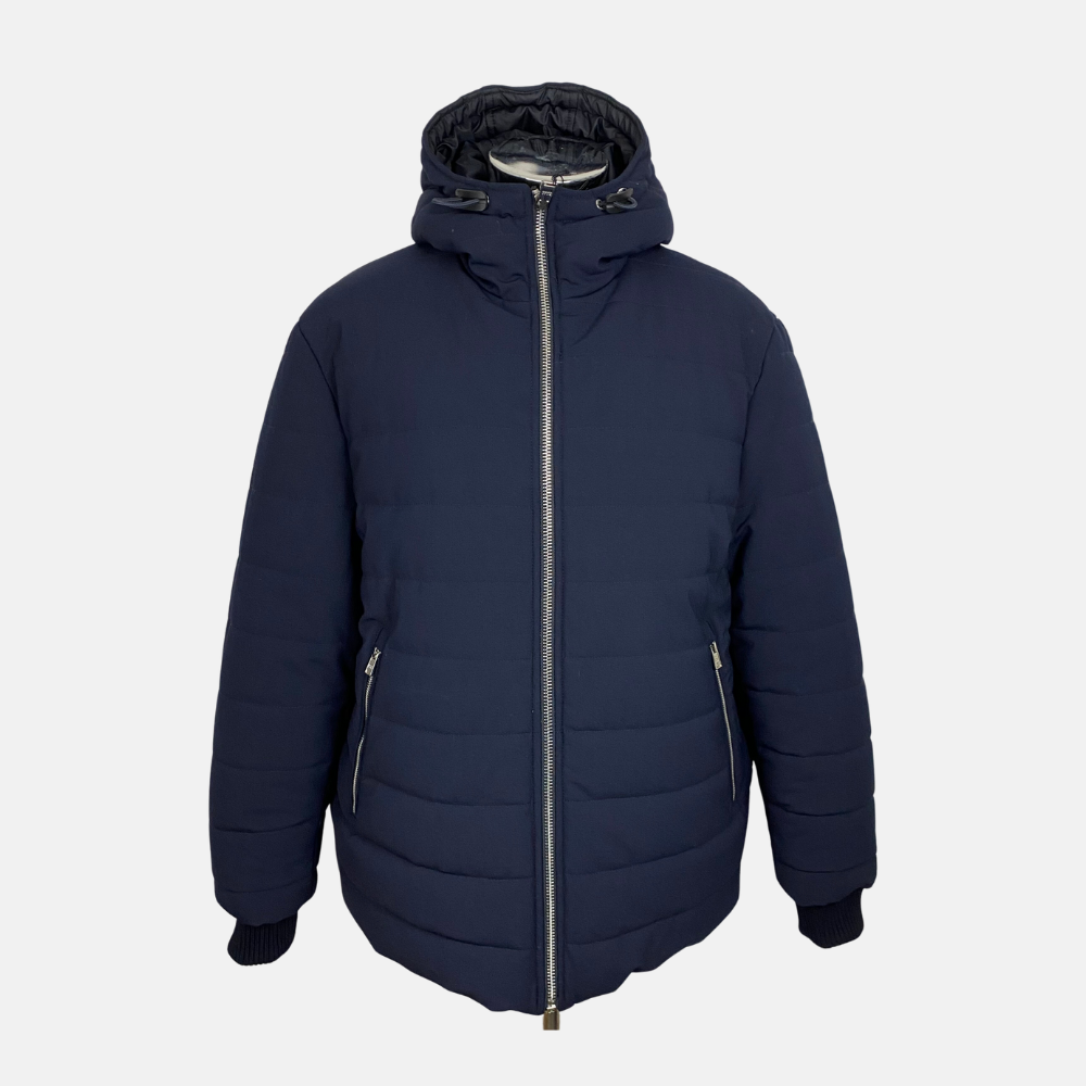 Navy/Black Jacket made of Polyester/Viscose/Elastane/Polyester (EU 56)