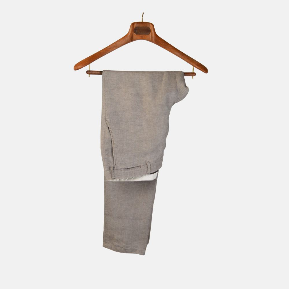 Grey Trousers made of Linen (EU 52)