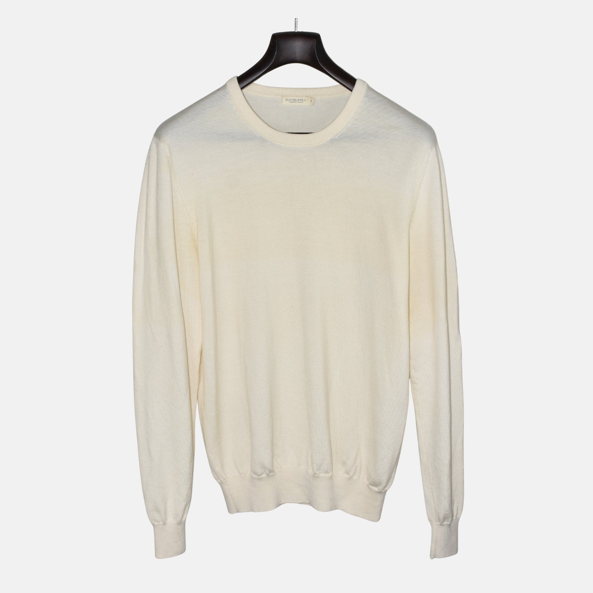 Cream Sweater made of Merino Wool (XL)