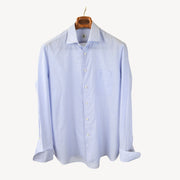 White/Blue Checked Cotton Shirt (EU 39)