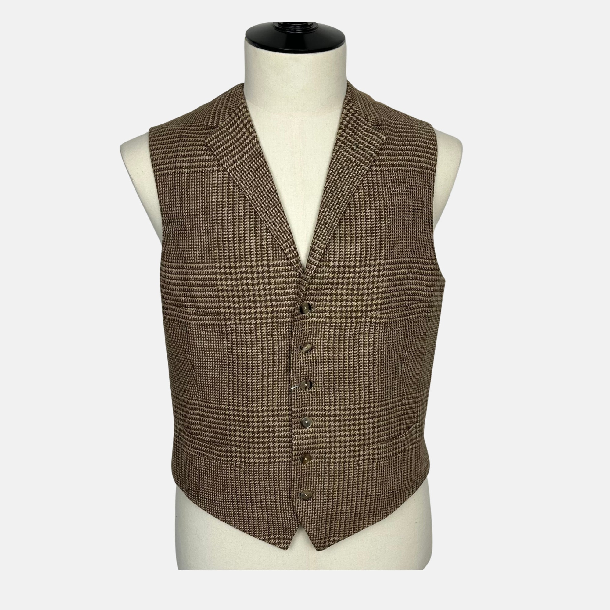 Brown Patterned Vest (EU 52) – Sanpetuna